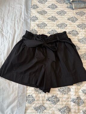 Cleobella Black Paperbag Tie Shorts